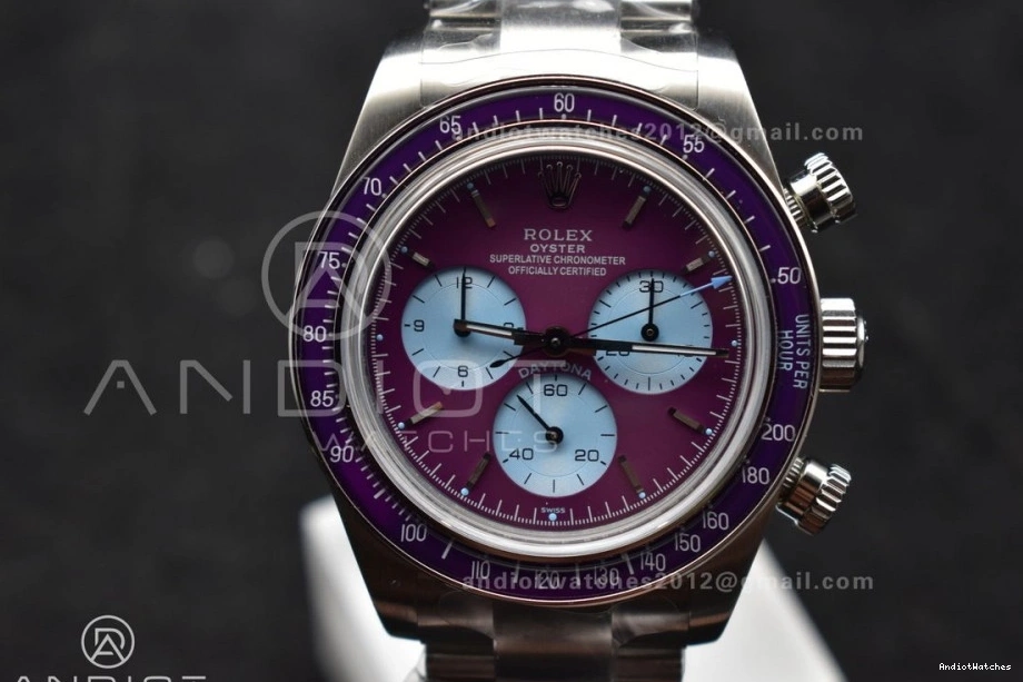 ADGF SS Tailored Scona SS 820 Bracelet Best Edition Dial SA on Daytona Purple 1114